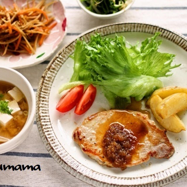 ポークソテーオニオンビネガーソース / 男子中学生弁当