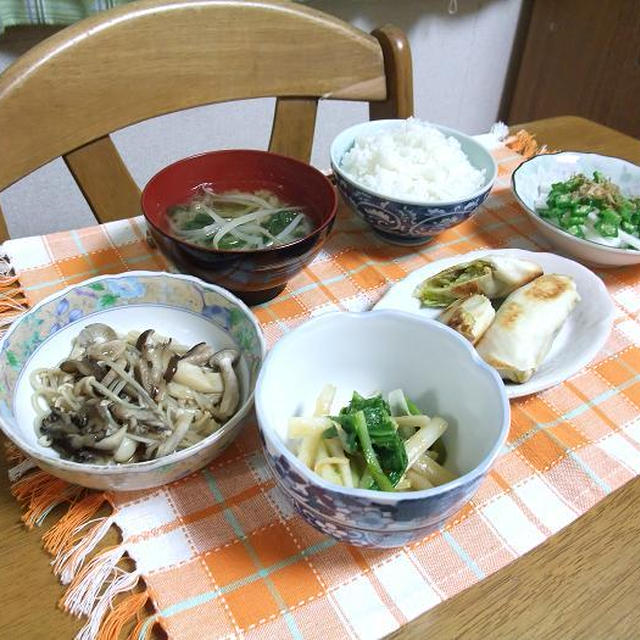 お好み焼き春巻きとうるいの酢味噌和えでうちごはん（レシピ付）