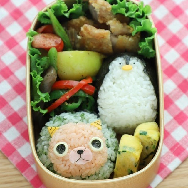 SPY x FAMILY キメラ長官＆エージェントペンギンマンのお弁当＊キャラ弁[高速動画あり]