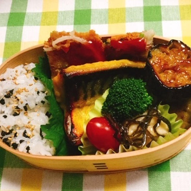 鯖の西京焼き・もやしのチーズ焼き・茄子の照り焼き弁当・ちょうどいいブス・伊藤修子さん