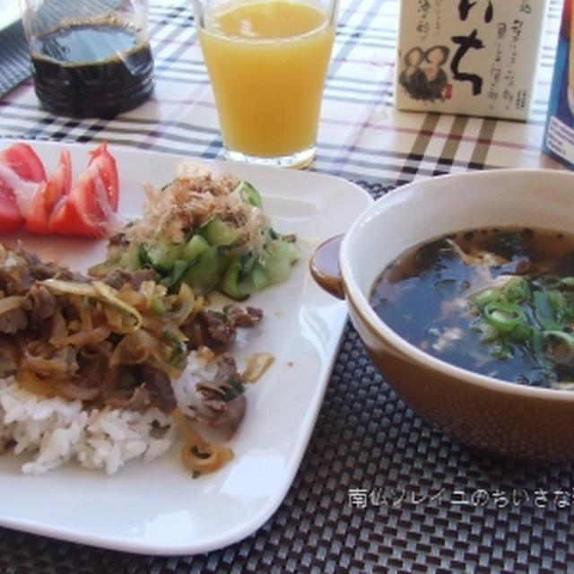 久しぶりに焼肉丼