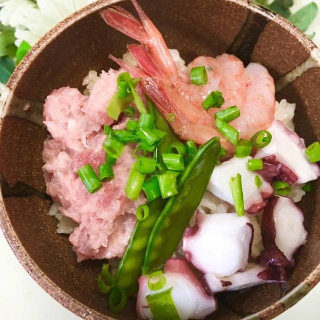 カンタン酢で☆簡単酢飯の海鮮丼