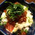 漬けまぐろのやまかけ丼と創味のつゆで和風冬瓜の卵とじスープ