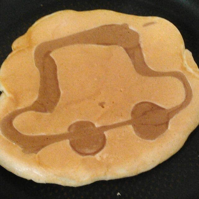 朝ごはん☆自動車付きのホットケーキ