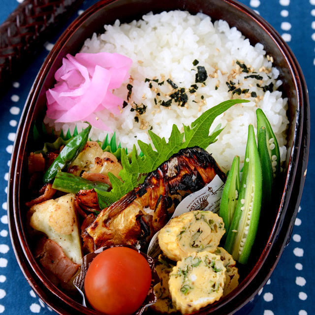 【今日のおべんと】今日は夫弁だけ　塩さば弁