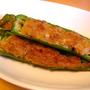 辛かった！ししとう？とうがらし？の肉詰め