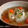 白菜とじゃがじんの中華スープ