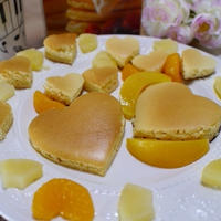 ★ハートホットケーキフルーツ添え