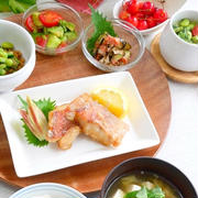 和朝食 * 赤魚の竜田焼き