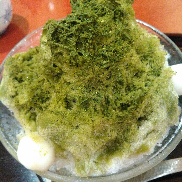 かき氷☆白玉付き宇治ミルク～麻布茶房