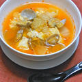 サッと煮て簡単〜ボリュームたっぷりスンドゥブ風！豆腐とあさりのキムチスープ。 by akkiさん