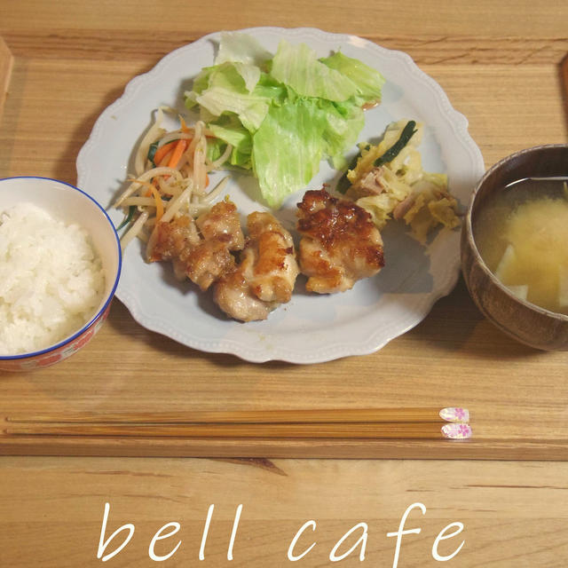 醤油チキンの晩ごはんと胃腸炎