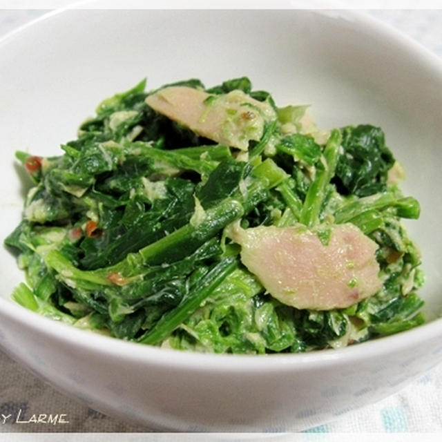 冬野菜を食べよう！　＜ほうれん草のエスニック和え＞