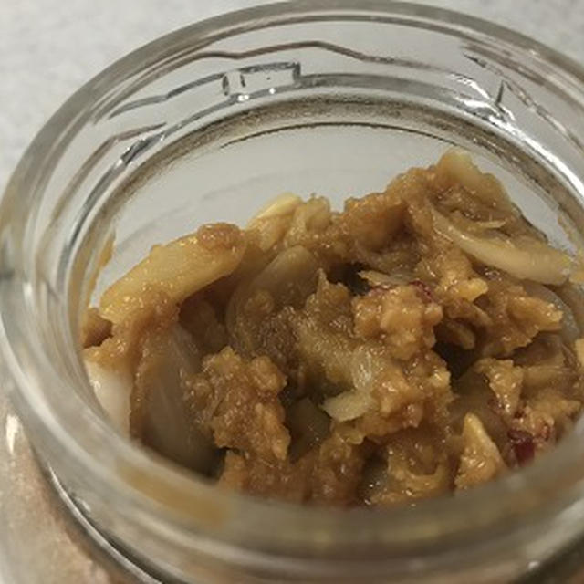頂いたニンニクでにんにく味噌を作って♪