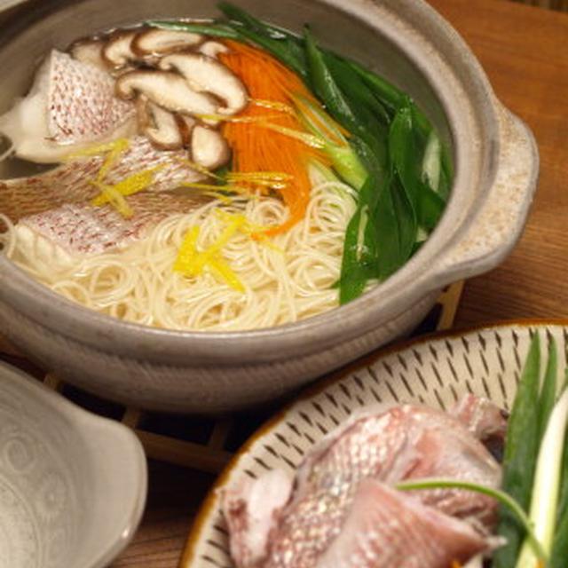 鯛そうめんの潮鍋風　　うまいよ！！