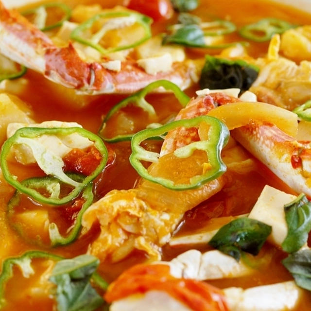 【具沢山！！菜園野菜フル活用の蟹豆腐】にんじんのとろ実スープでヘルシージューシー簡単！！♪