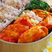 食がすすむ！「鶏ささみのケチャップカレー焼き」のお弁当
