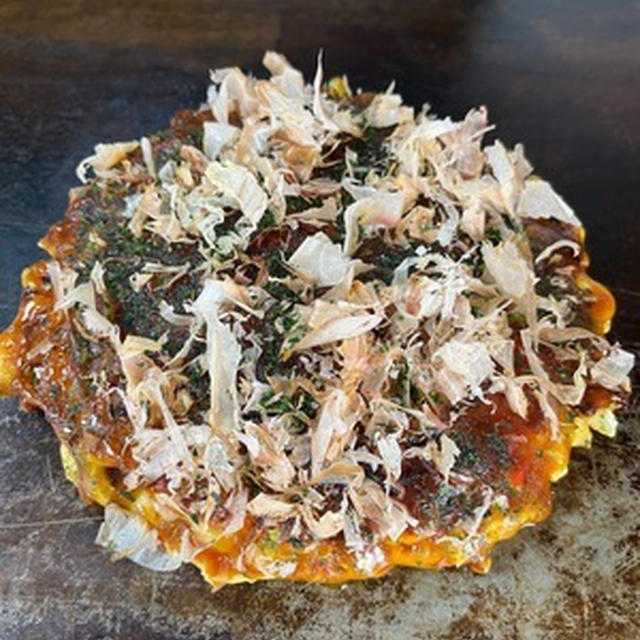 散歩の後今年初めてのお好み焼き
