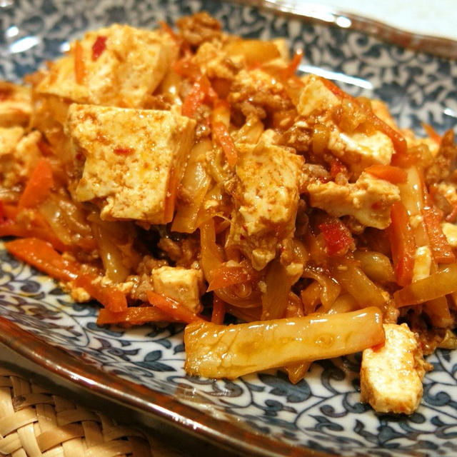 いつものマーボ豆腐を韓国風にアレンジ
