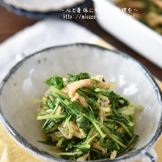 煮るだけ簡単！じゅわっと旨味あふれる「油揚げの煮びたし」