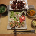 タケノコで”豚竹焼”の晩ご飯と　義実家のアイリスと　我が家のハナミズキ♪