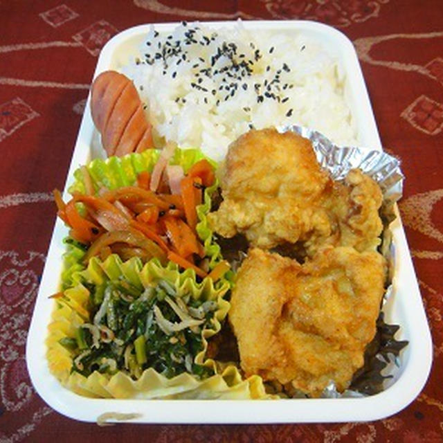 １２月３０日　唐揚げ弁当　～　夫＠仕事