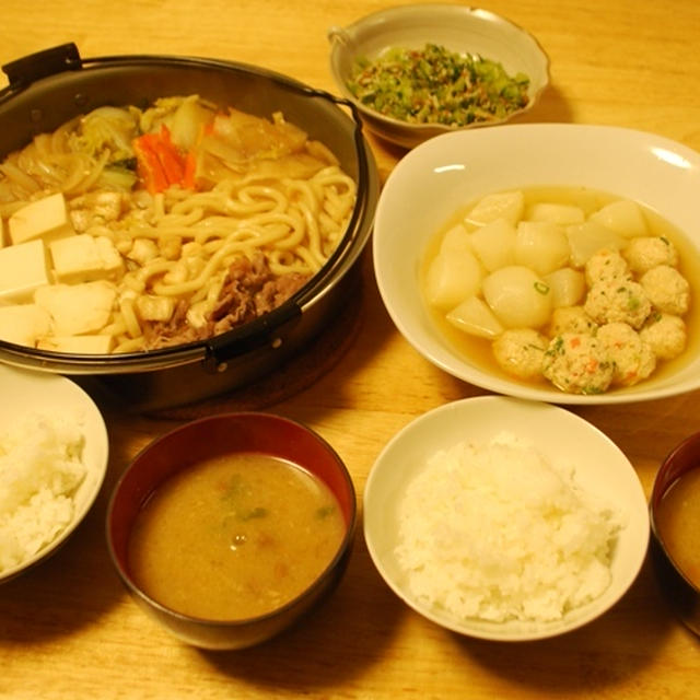 昨夜は鶏団子と蕪の炊いたのなど～