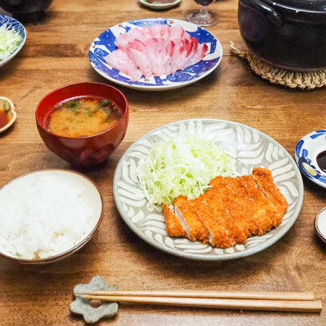 『とんかつ』と『お刺身』の、少しだけ特別なディナー。