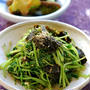 豆苗の磯蒸し