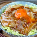 【レシピ】ジュワッと柔らか♬スタミナ豚玉丼♬
