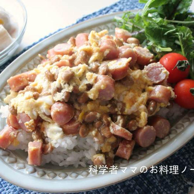 ふわとろ納豆卵丼の作り置きごはん☆