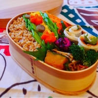 春を待つ＊鶏そぼろ旦那くん弁当＊そぼろレシピ