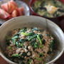 和風ほうれん草麻婆丼　☆暮らしの知恵♪