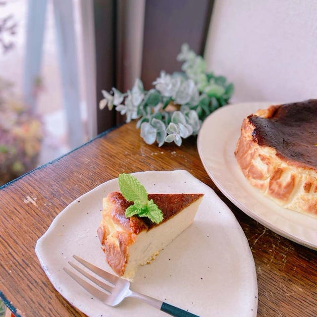 米粉のバナナバスクチーズケーキ^_^