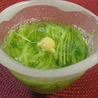 白だしでキュウリそうめん