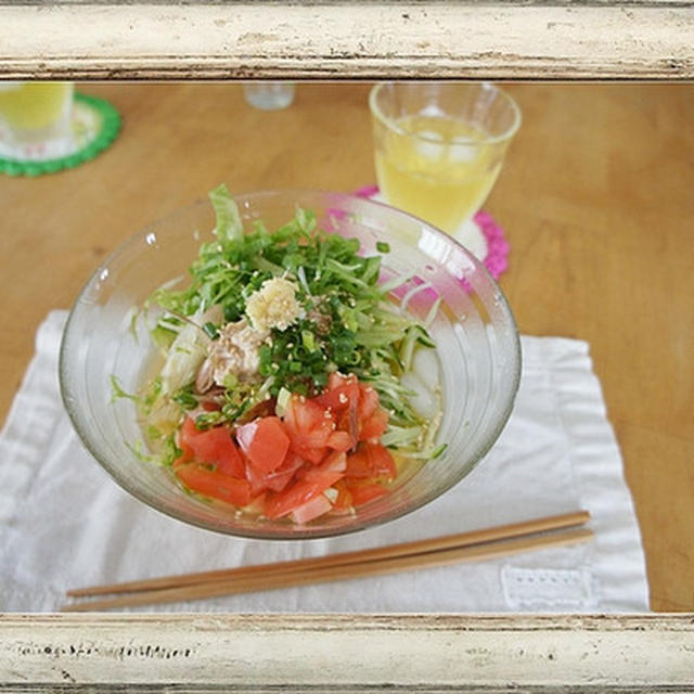 ランチに”ツナサラダうどん”