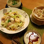 長崎皿うどんの晩ご飯　と　アガパンサスの花♪