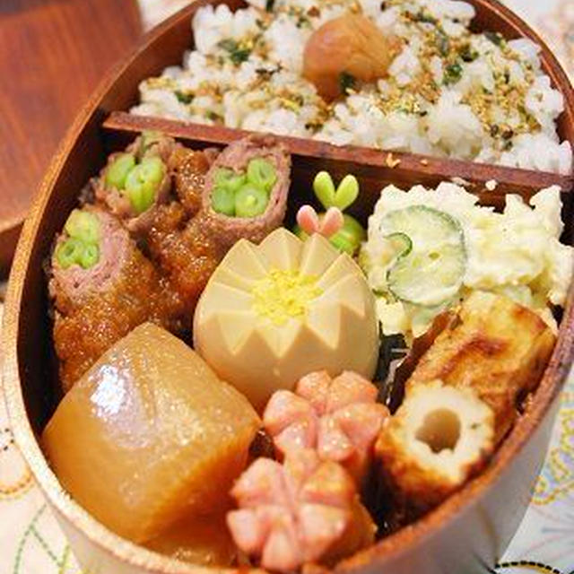 いんげんの肉巻き弁当