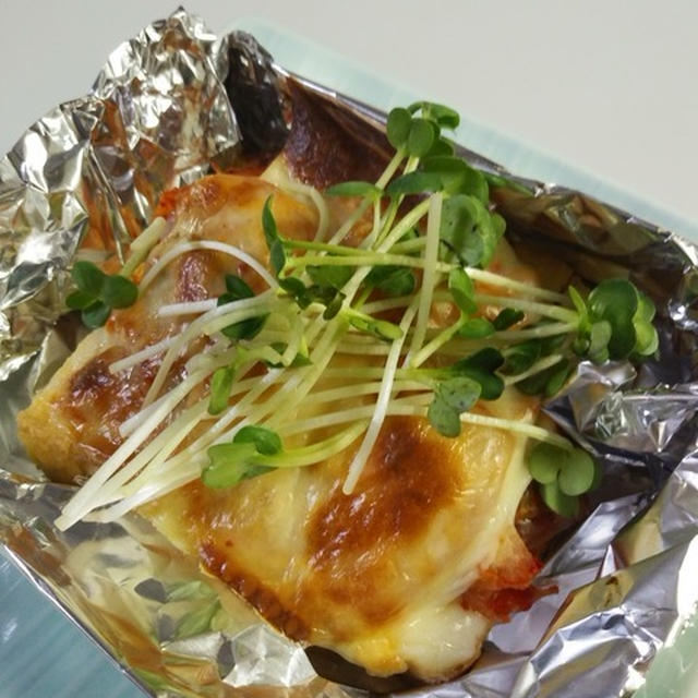 かんたんもう一品！厚揚げキムチーズ焼き