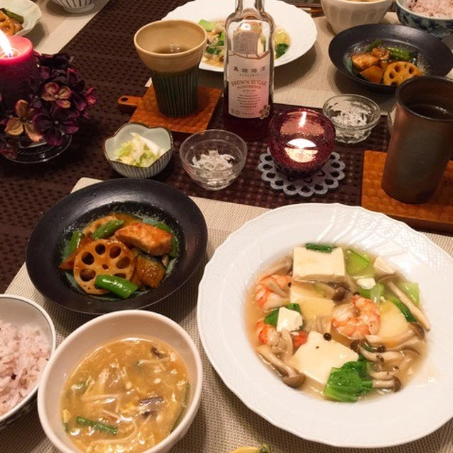 あったかメニューでおうち中華♪ 五目豆腐 黒酢炒め 酸辣湯