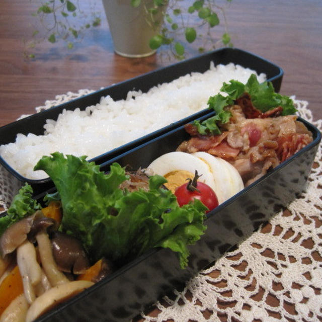豚肉とベーコンのオイスターソテー弁当