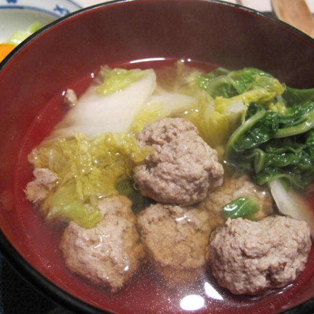 白菜と肉団子の和風スープ