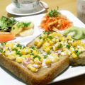 パンで晩ご飯と簡単常備菜二種☆