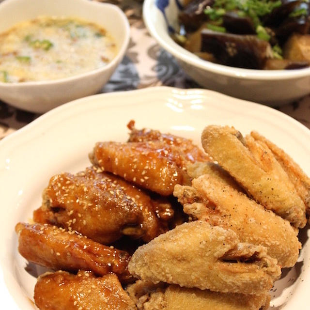 手羽揚げ２種　甘辛チキン＆塩ペッパーチキン