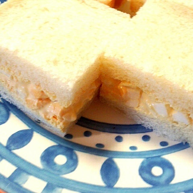 大好きな卵サンドの朝ご飯