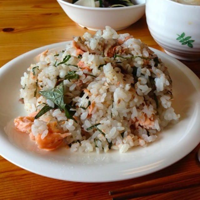 鮭の混ぜ寿司朝ご飯