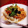 トマト×とろとろ卵×でイタリアンうどん