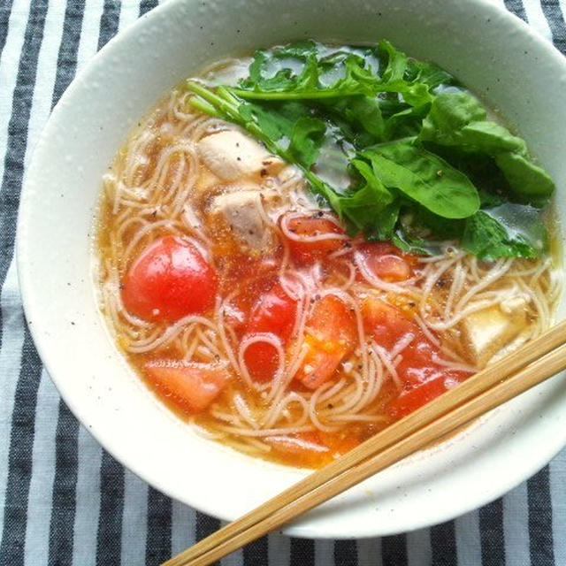 塩麹のトマトラーメン