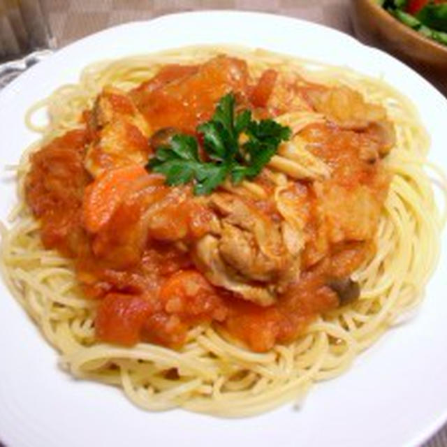 定番・鶏もも肉のトマト煮【圧力鍋使用】
