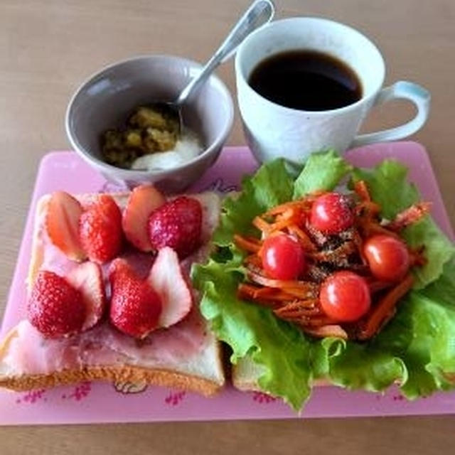 オープンサンド朝ごはん🎵